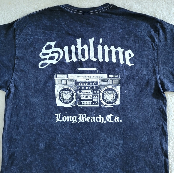Sublime👑 Long Beach🏖 Boom Box🎶 Mineral Washed Graphic Tee👕 - NWT - Picture 3 of 12